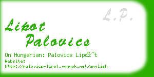 lipot palovics business card